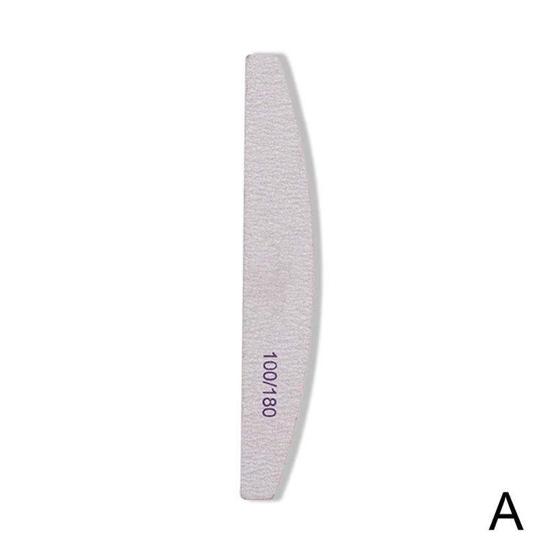 1pcs Nail File Half Moon Sandpaper Nail Sanding Buffer Block Grinding Polishing Manicure Care Tools Nail Polish Supplies: A
