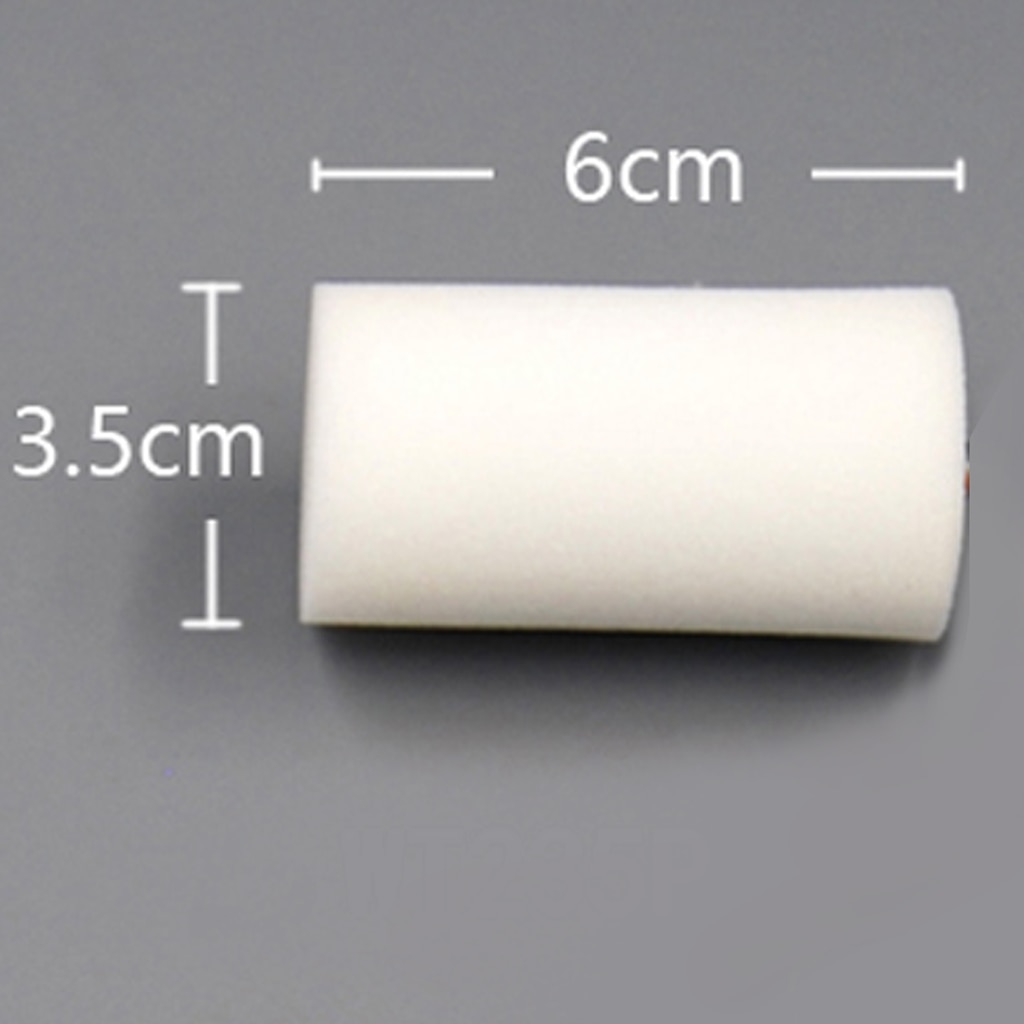 10-Pack 6Cm Verf Roller Foam Covers Vullingen Vervanging Wit Glad & Platte