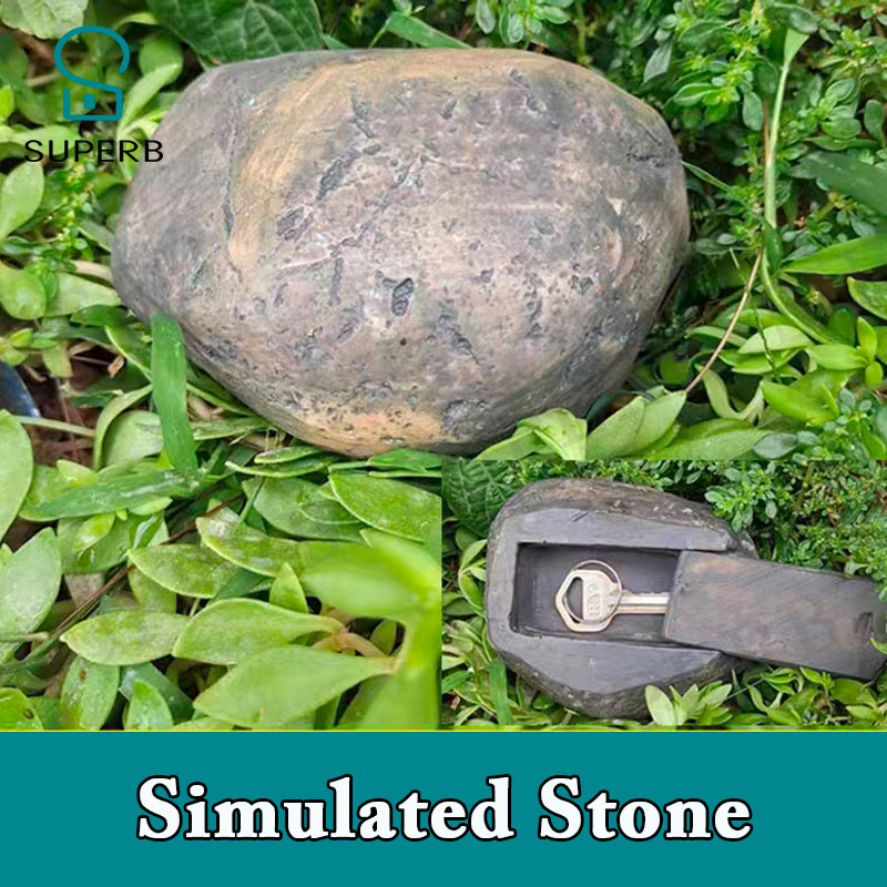 Superb escape room props simulated stone snail frog to hide object Key Box Outdoor Garden Secret Key Hidden Storage Box jxkj1987: Orange