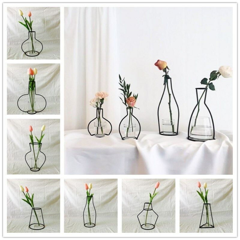 Jarrón para plantas, maceta de hierro de escritorio, soporte para plantas, contenedor de terrario, cestas para el hogar, 1 Uds.