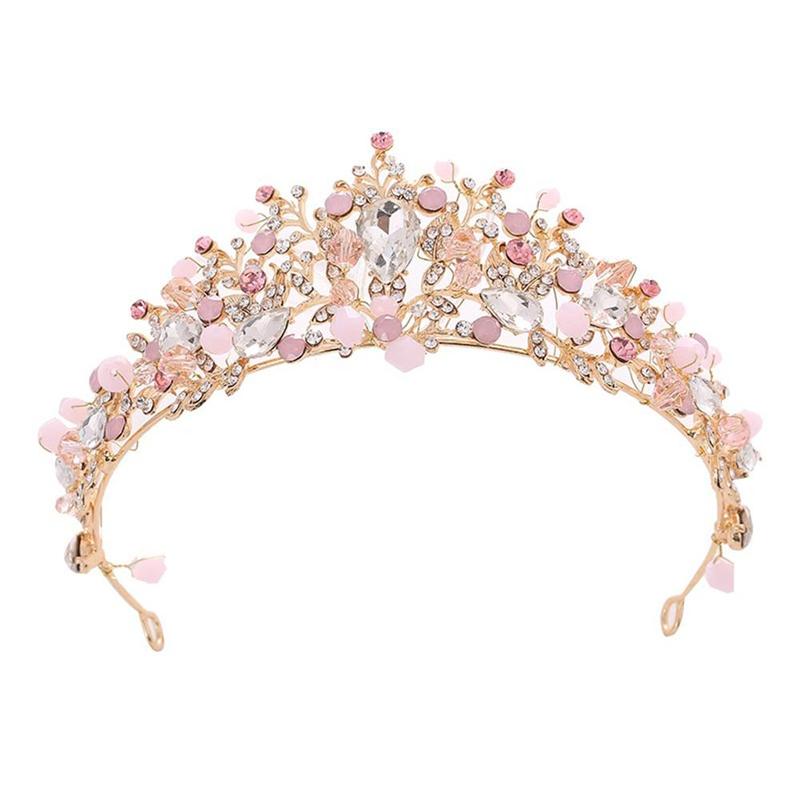 Crystal Tiara Crown Princess Costume Headband Bride Wedding Hair Accessories Party Jewelry Butterfly Crown: Default Title