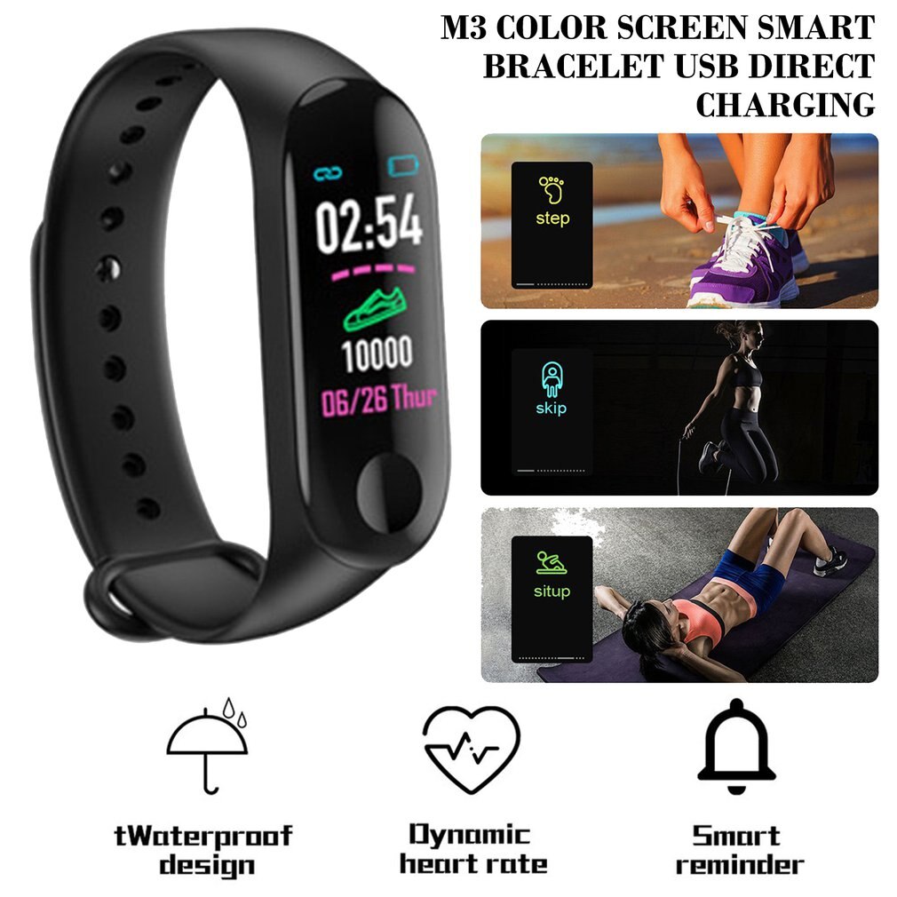 D3 Smart bracelet Bluetooth-compatible Fitness Tracker Sports Watch Heart Rate Monitor Blood Pressure Smart Bracelet for IOS