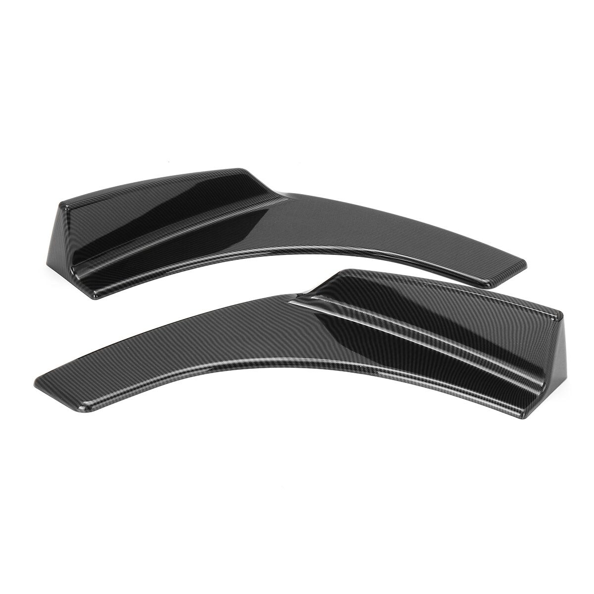 Universal Carbon Fiber Winglet Type 2 Front Bumper Lip Spoiler Splitter – 3K Gloss