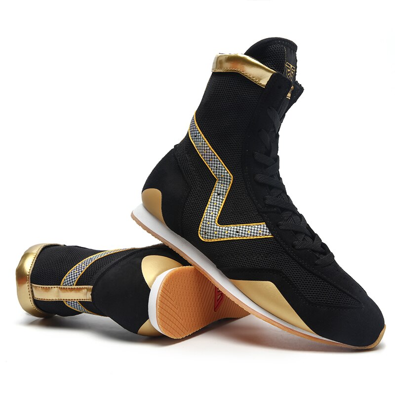 Boxing Shoes Men Gold Boxing Wears for Men Size 39-45 Red Flighting Footwears Men Wrestling Sneakers