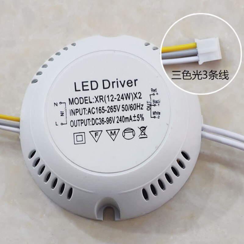 Ultra-dünne LED-treiber Strom 280mA 8-25W/50-70W SMD PCB licht Decke netzteil Doppel farbe 3Stift beleuchtung transformatoren: 12-24x2W(3Stift)