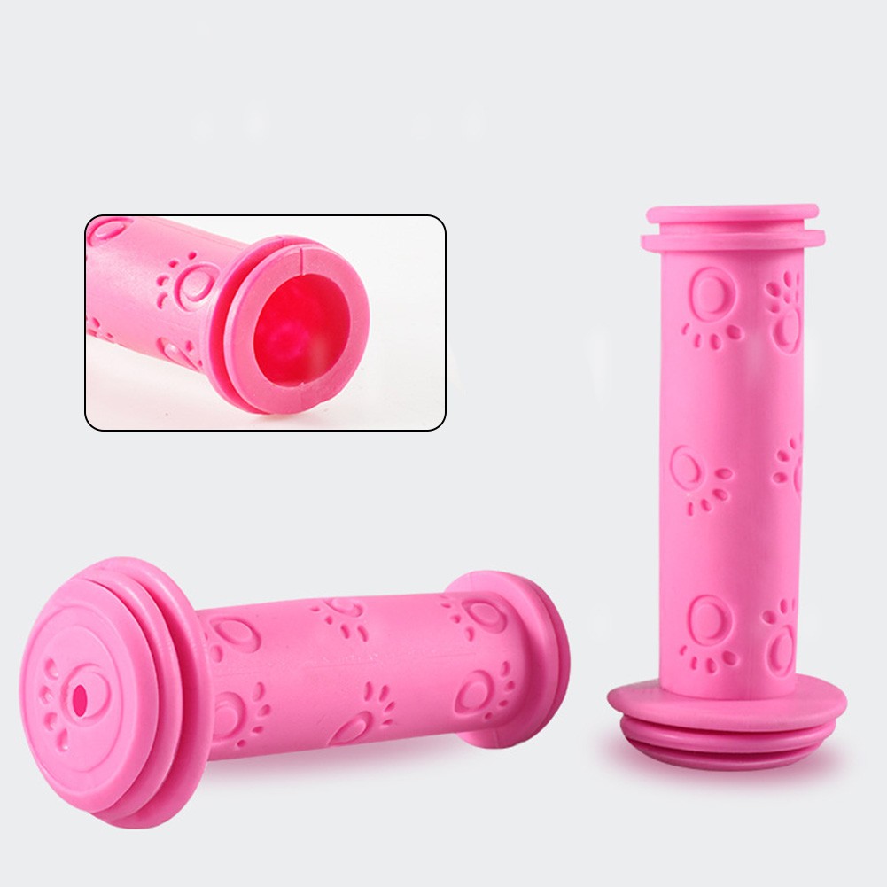 1Pair Rubber Bike Bicycle Handle Bar Grips Anti-slip Waterproof Scooter Handlebar 18mm For BTWIN Kids Bike 14-16inch