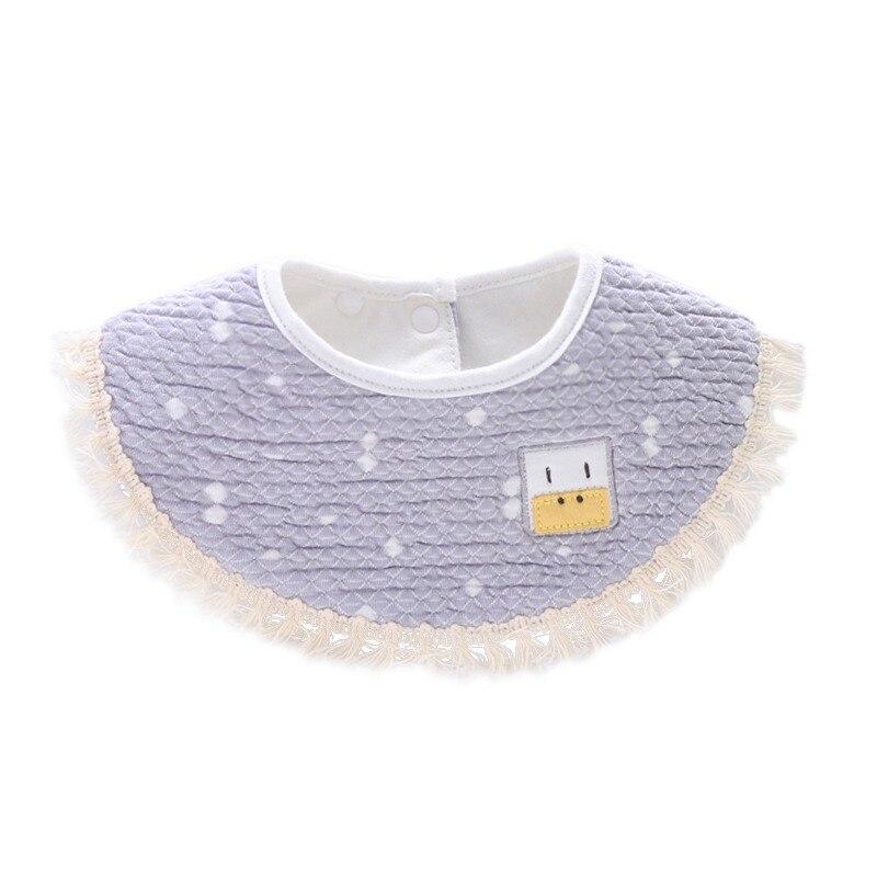 26*25cm Baby Bib European Round Bib Cotton Waterproof Saliva Towel Children Small Fresh Eating Pocket
