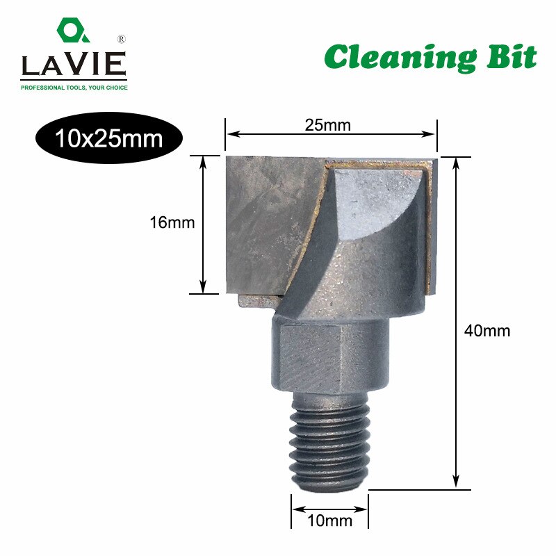 10mm Screw Thread Shank CNC Woodworking Milling Cutter Flat End Mills Carpentry Tools Cleaning Bottom Wood Slotted Router Bit: 10x25mm