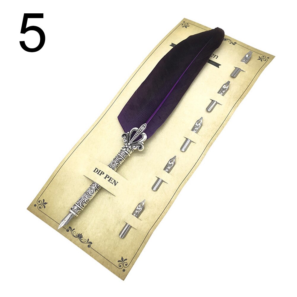 Vintage Plume Plume Stylo Plume Calligraphie Papeterie: VIOLET