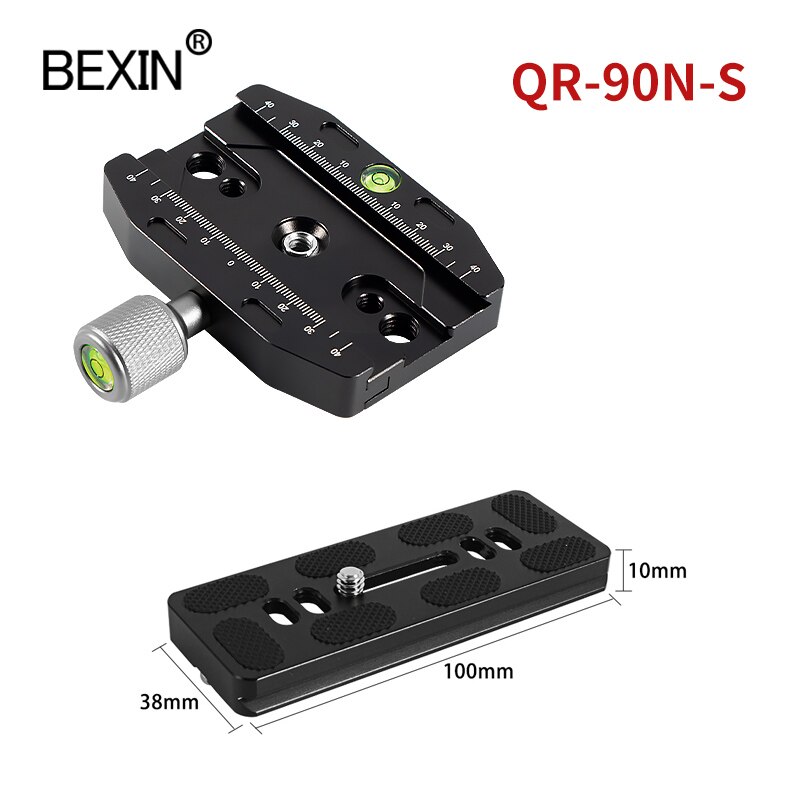 BEXIN QR Series Tripod Ball Head Adapter Aluminum alloy quick release splint clamp for Arca swiss dslr camera ball head: QR-90N-S