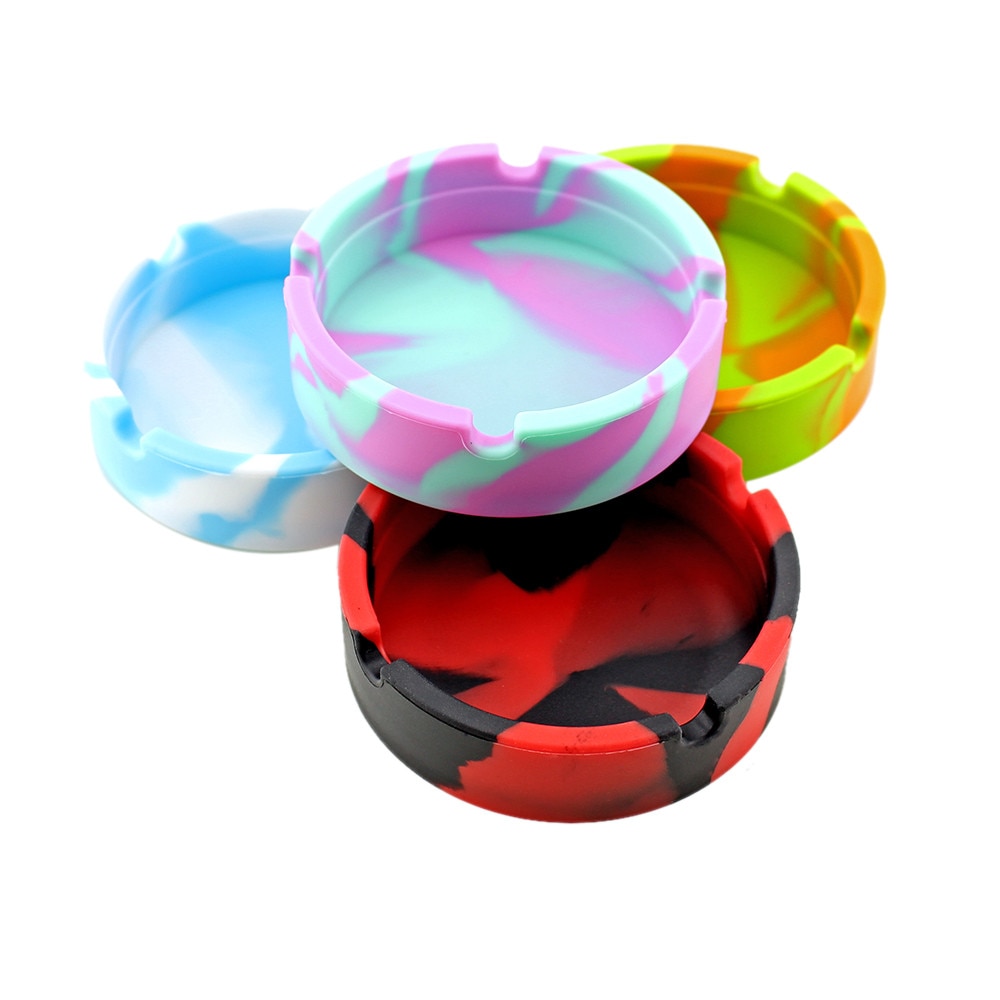 Silicone Ashtray Premium Silicone Rubber High Temperature Heat Resistant Round Ashtray
