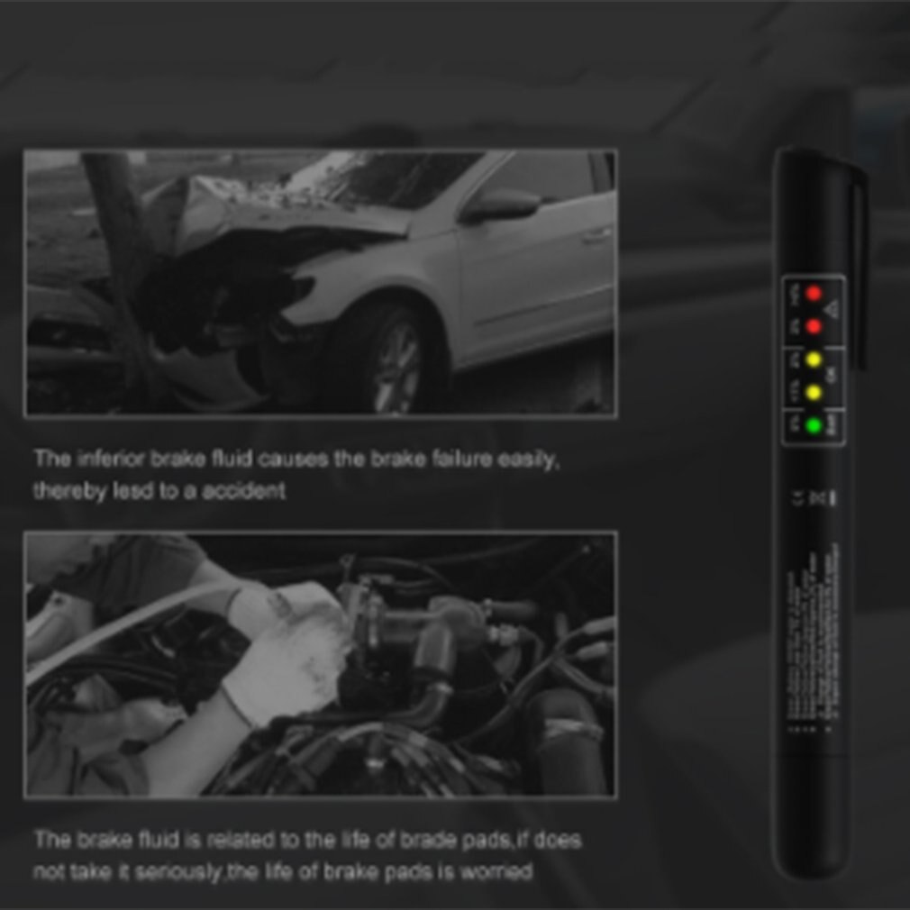 Bremse Öl Prüfung Stift Brems Flüssigkeit Tester Tester Prüfung Stift Pe Tasche Verpackung Universal--Automobil testen Werkzeug