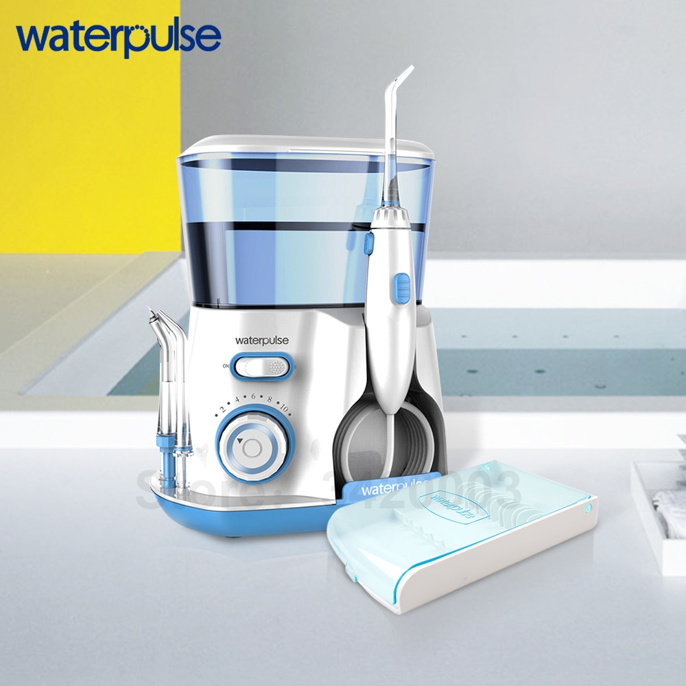 Vand tandtråd mundskylning bærbar dental vandstråle 800ml familie brug stor kapacitet vandtank vandtæt tandrenser