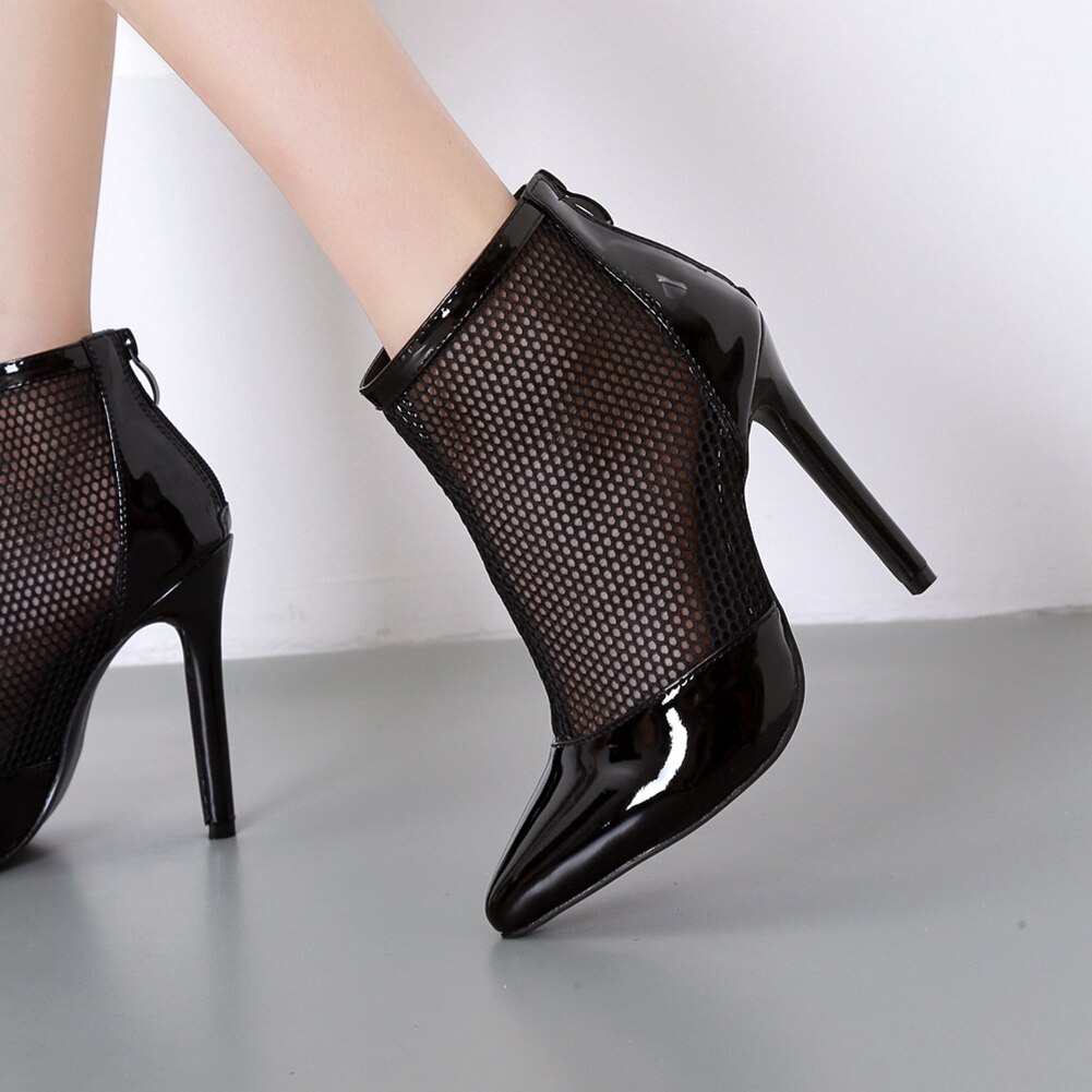 Sarairis arrivals mesh schoenen dames pumps puntige neus dunne hoge hakken zwart wit zomer pumps damesschoenen