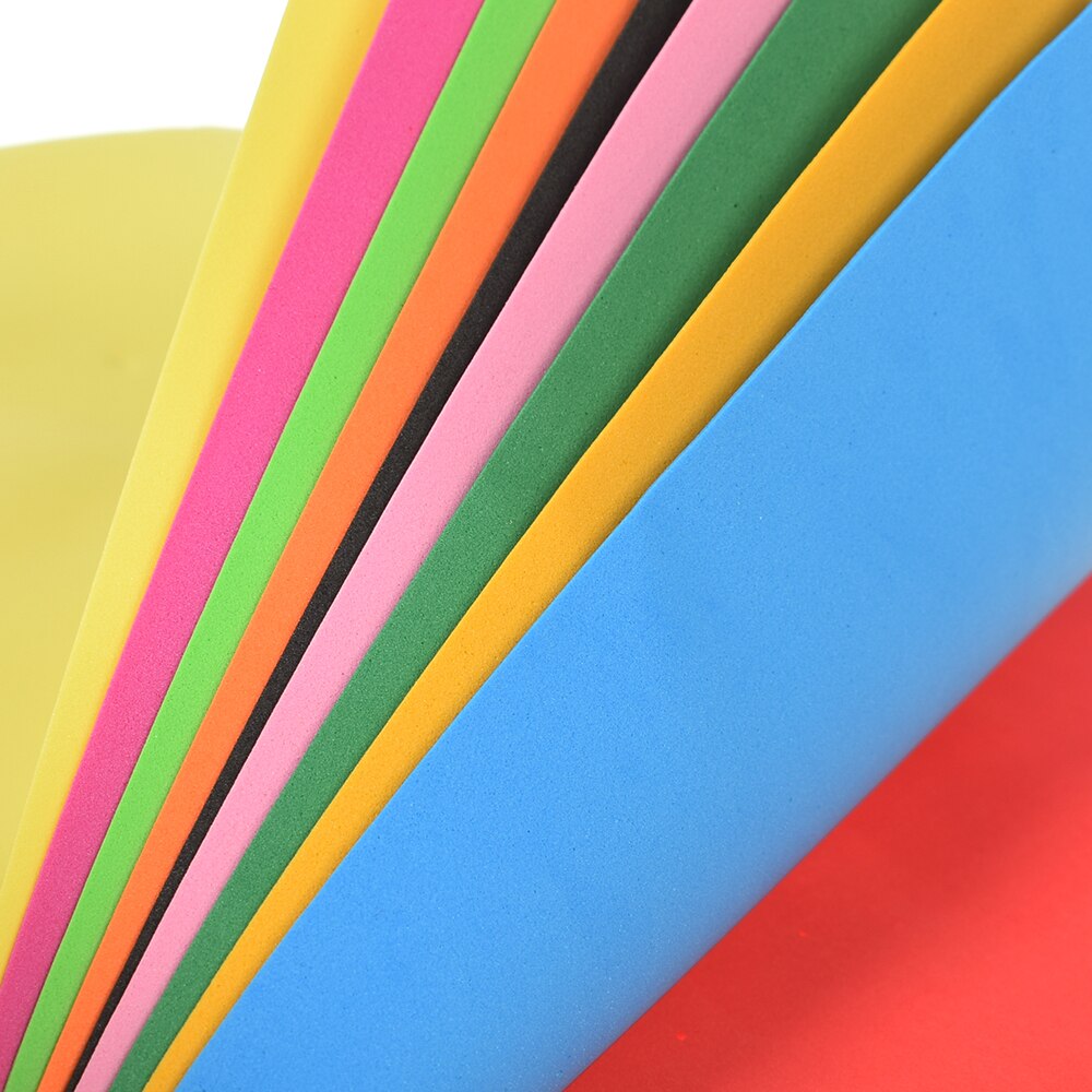 Papel de espuma EVA para niños, esponja A4 Multicolor, Funky, hecho a mano, manualidades, 10 hojas
