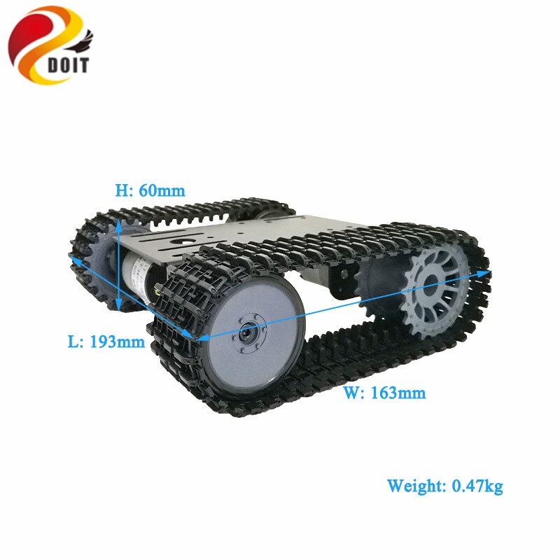 mini TP101 Smart Tank Chassis Tracked Chassis Remote Control Platform with Dual DC Motor for DIY Arduino