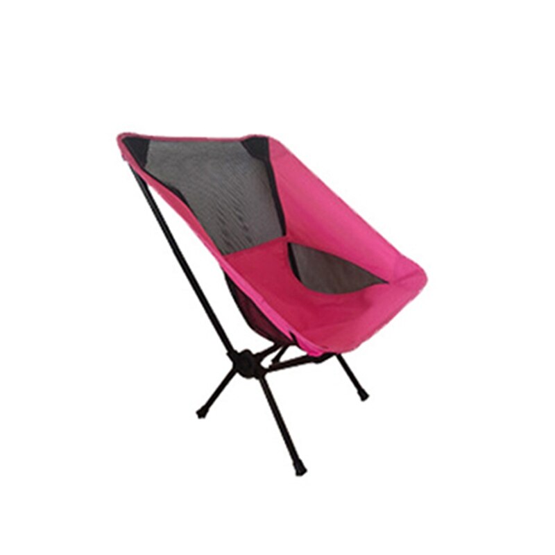 Utomhus bärbar hopfällbar stol strandstol fiskestol camping vandringsstol camping fritid månestol rosa