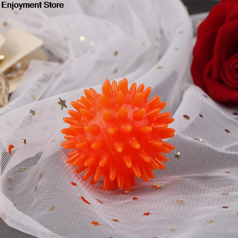 1PC Full Body Spiky Massage Hard Stress Ball 6cm For Fitness Sport Exercise Ball Hedgehog Sensory Training Grip the Ball: Orange