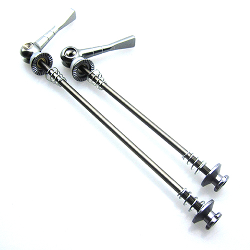 Cykel hjulnav spyd quick release bolt qr mtb landevejscykel titanium cykel quick release for 100 bag 130/135mm hjul nav: 15 lysegrå