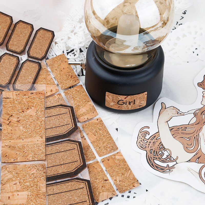 24/48 stuks handgemaakte houten etiketten, stickers, verpakkingsetiketten, afsluitlabels, keukenpotten, bekers, decoratieve labels, planner, album, zelfklevende sticker