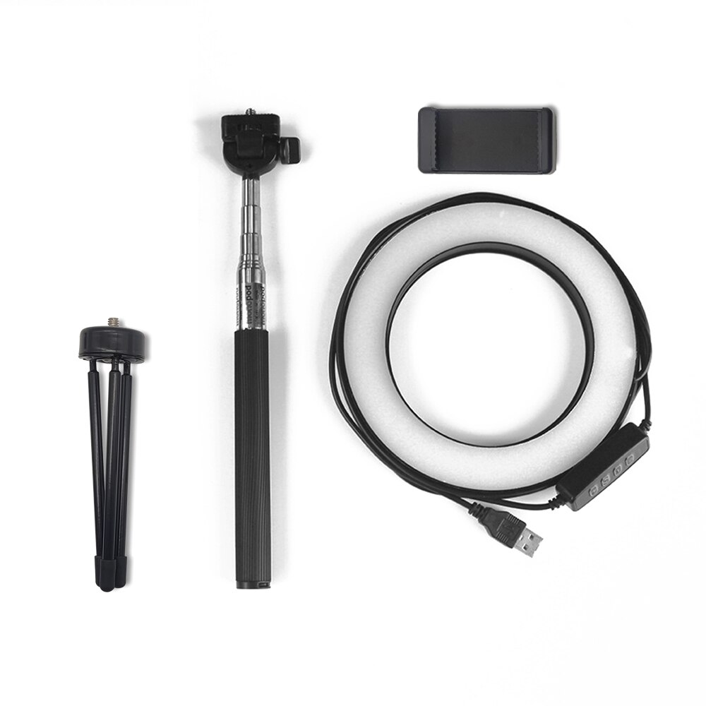 Travor 8 pollici A LED Anello di Luce Dimmerabile 64 LED selfie fotografia luce della lampada anello di diamanti per il Make Up Selfie luce