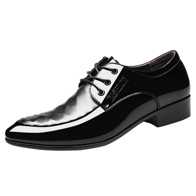 neue Italienische Oxford Schuhe für Männer Mens Patent Leder Schwarz Schuhe Herren Spitz Kleid Schuhe Derbys Plus größe: 10