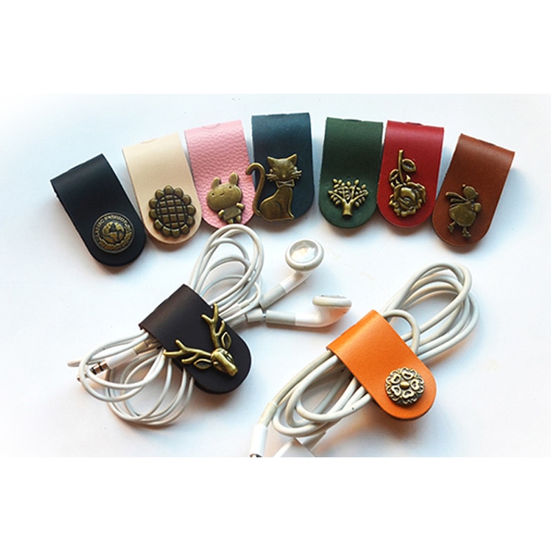 1pc DIY Leather Craft Data Headset Cable Storage Sewing Pattern Acrylic Stencil Template 10.5x2.5cm