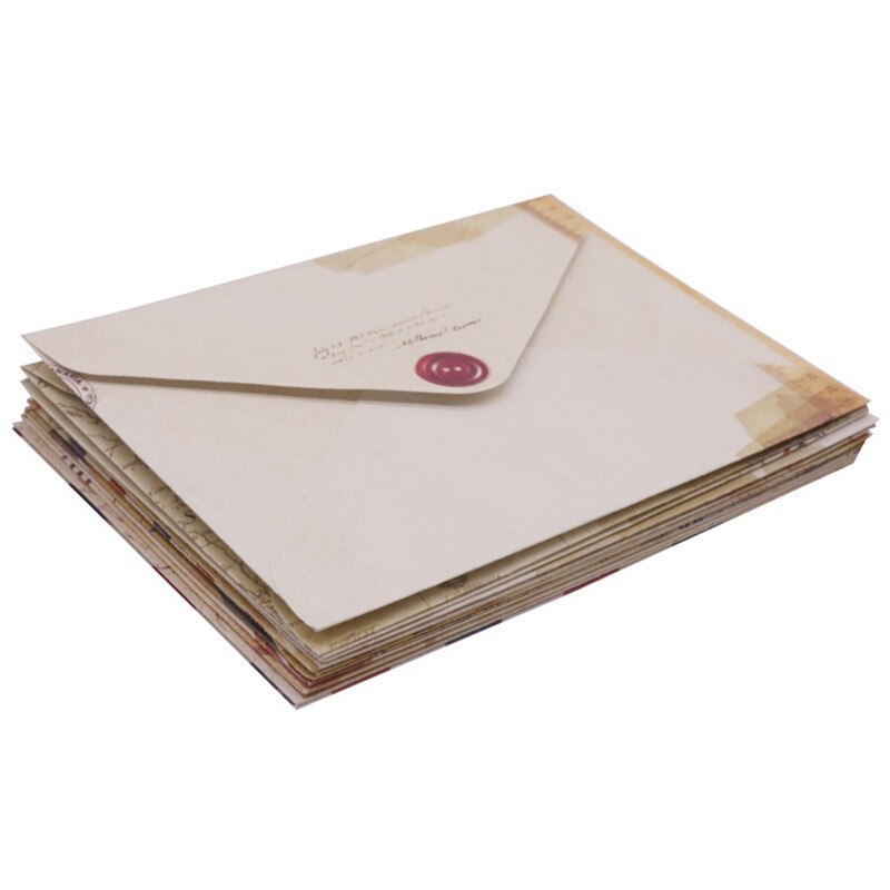24 Pcs Mini Vintage Envelop Kleine Verse Kantoorbenodigdheden Student Envelop Verschillende Patronen Papier Envelop: Default Title