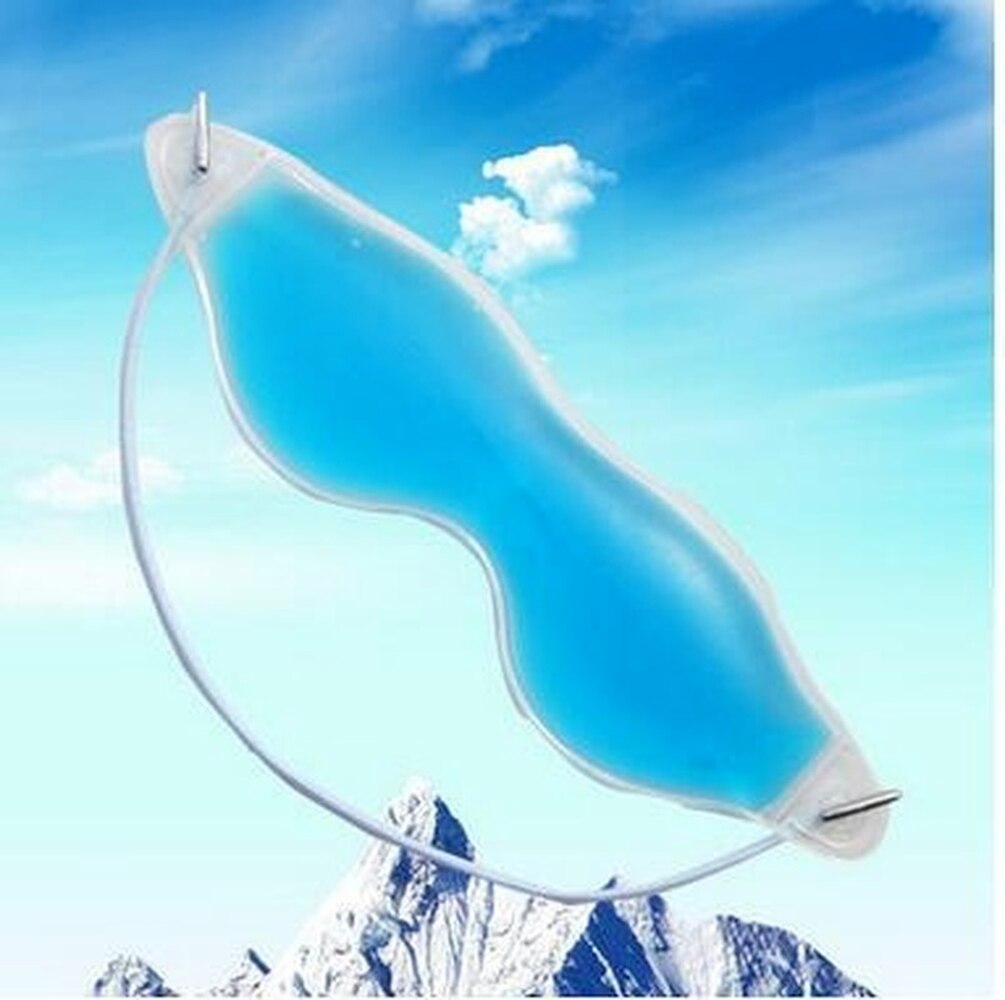 Slaap Maskers Zomer Koel Ijs Bril Oogmasker Slaap Hoofdpijn Relief Eye Vermoeidheid Donkere Kringen Verwijderen Gel Ice Pack Ice bril: Blauw