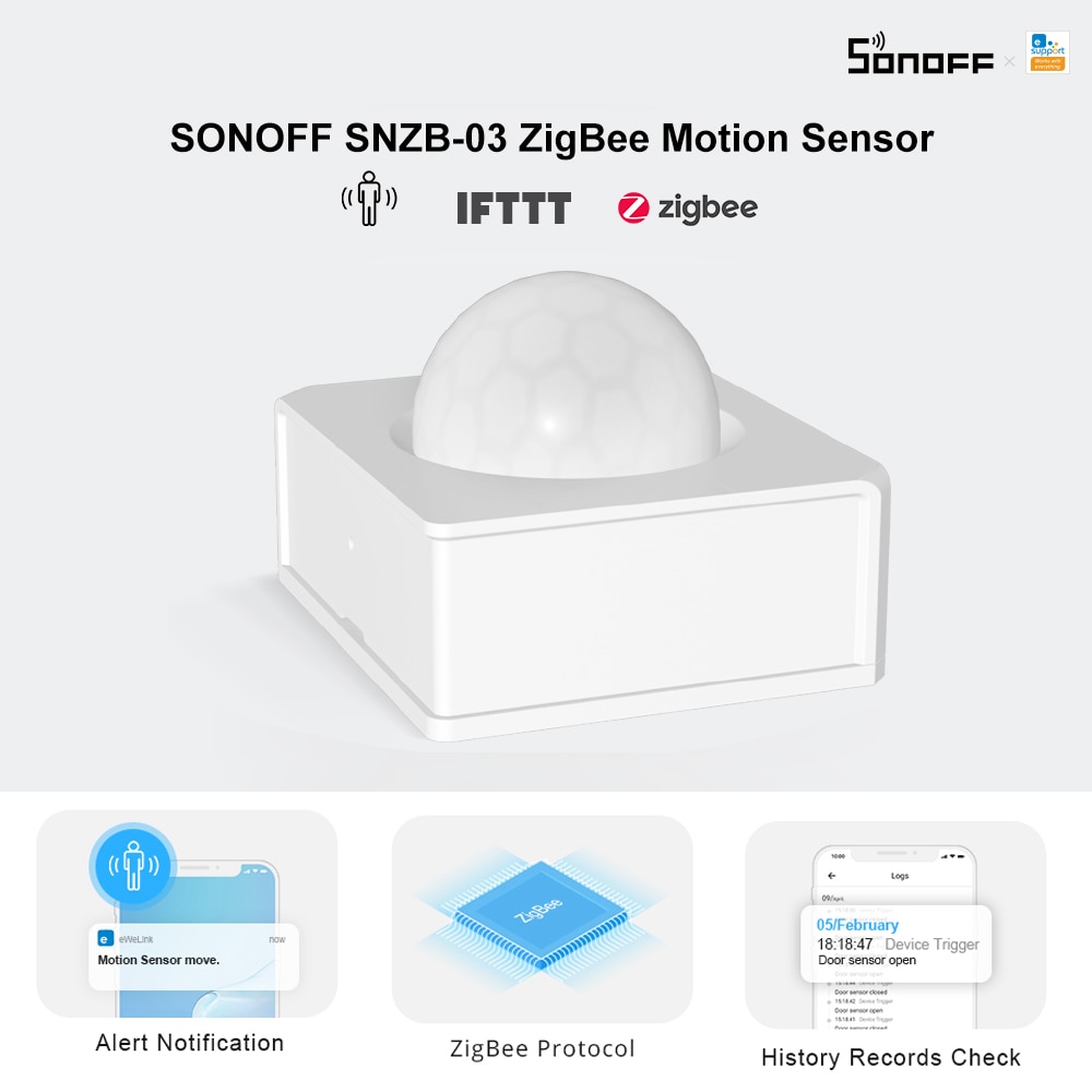 Sonoff smart alarmsystem sett, sonoff zigbee bro hub inngangsport / dørsensor / temperaturfuktighetssensor / pir bevegelsessensor