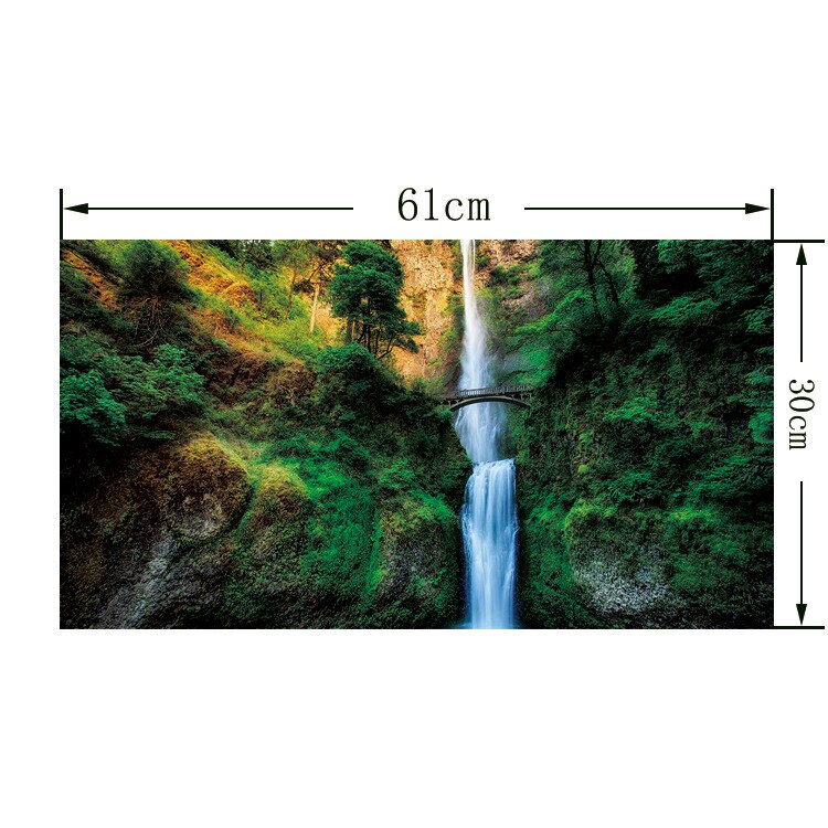 Aquarium Background Static Cling Green Tree Tropical Reptile Background 3D Effect PVC Adhesive Poster Aquarium Poster: 7-61X30