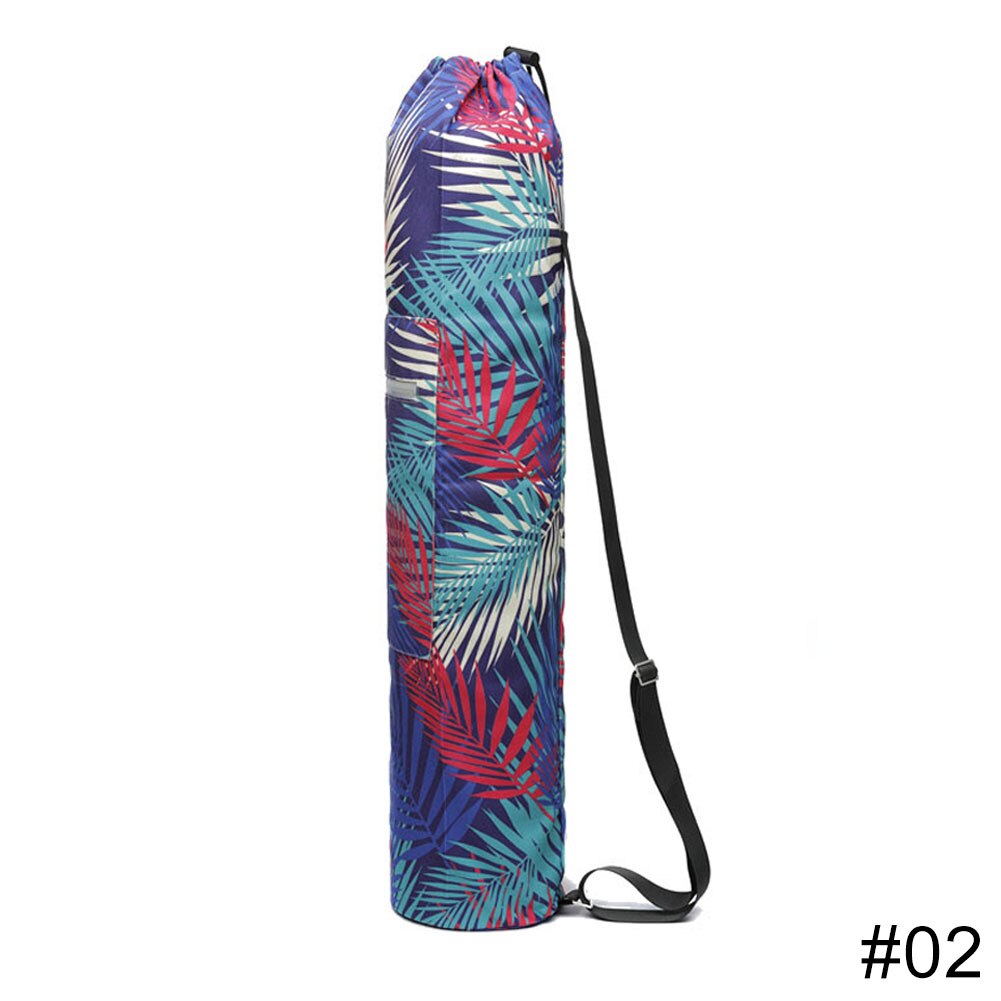 Yogamattentasche mit toploader, innentasche, floralem print, verstellbarem schultergurt und reflektierenden details: 02