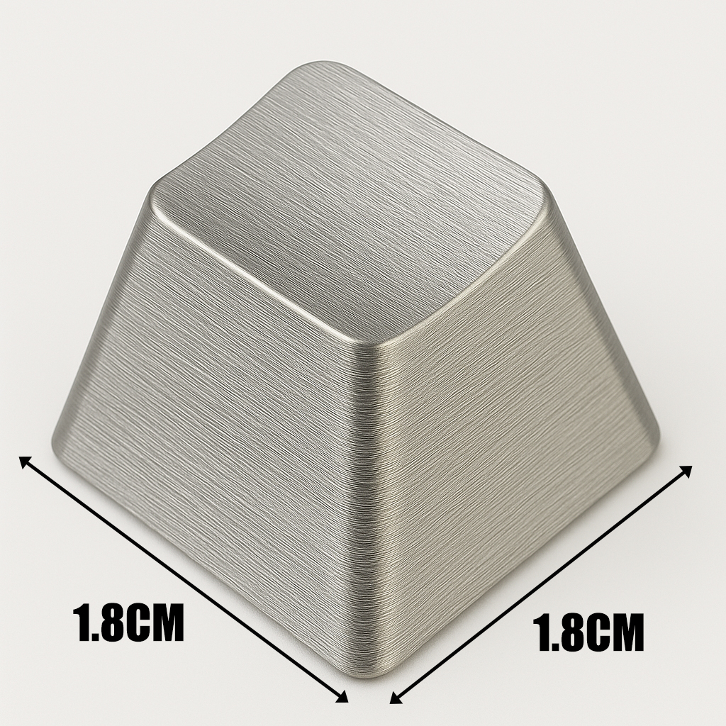 1/2/3 luksuriøse spilltastaturer i aluminiumslegering, tastehetter, universelle metall-sølvfargede mekaniske tastaturer med modifikatorer og tastetrekker: Brun