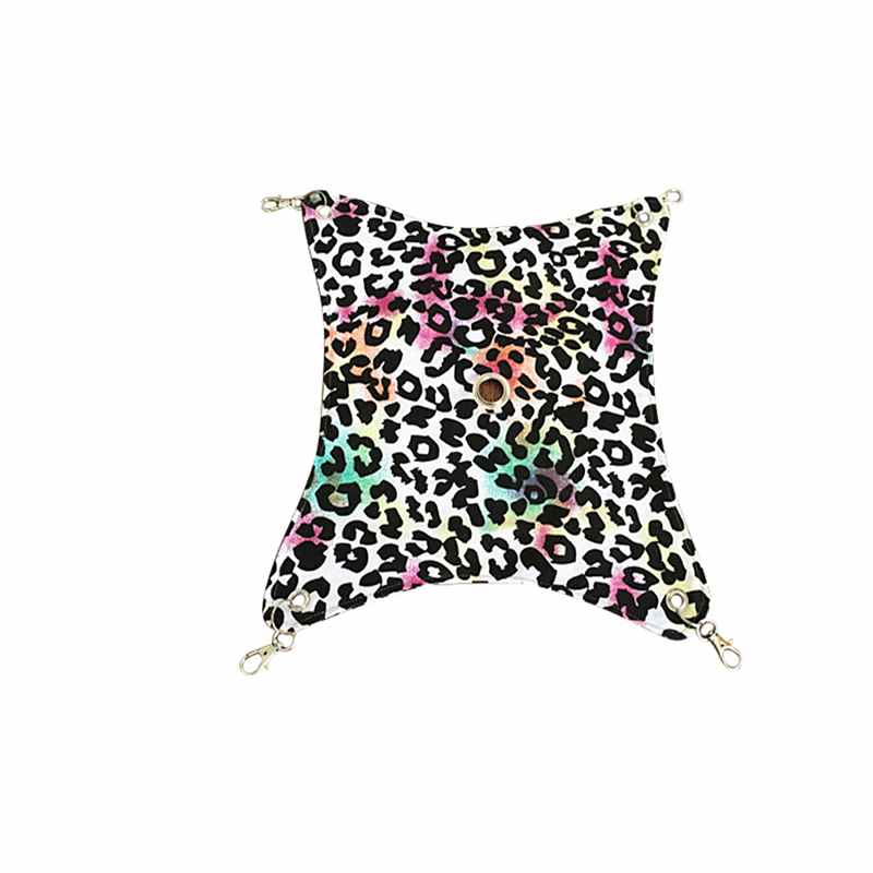 Fleece Pet Hammock Cat hanging Bed Hamster Guinea Pig Rabbit Hammock Small Pet Bed Small Pet Supplies: Leopard / M