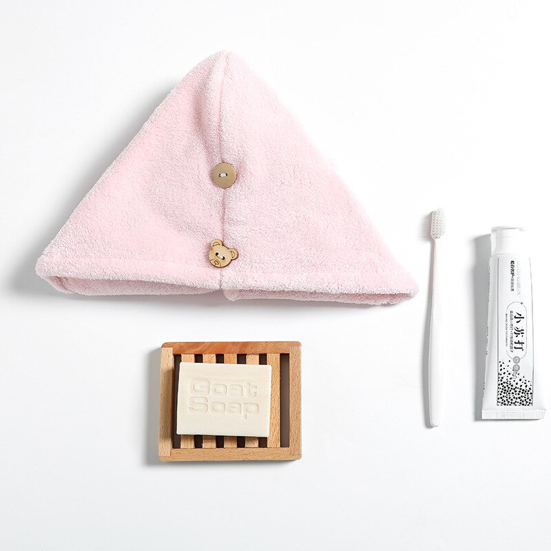 Serviette cheveux séchage rapide tête enveloppante Super Absorption cheveux serviette bouchon séchage rapide cheveux serviette épaisse bonnet de douche couleur unie serviette