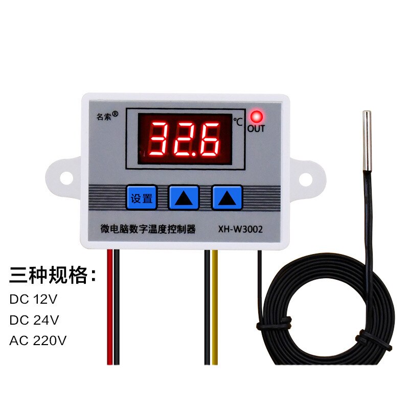 12V 24V 220V AC Digital LED Temperature Controller XH-W3001 For Incubator Cooling Heating Switch Thermostat NTC Sensor