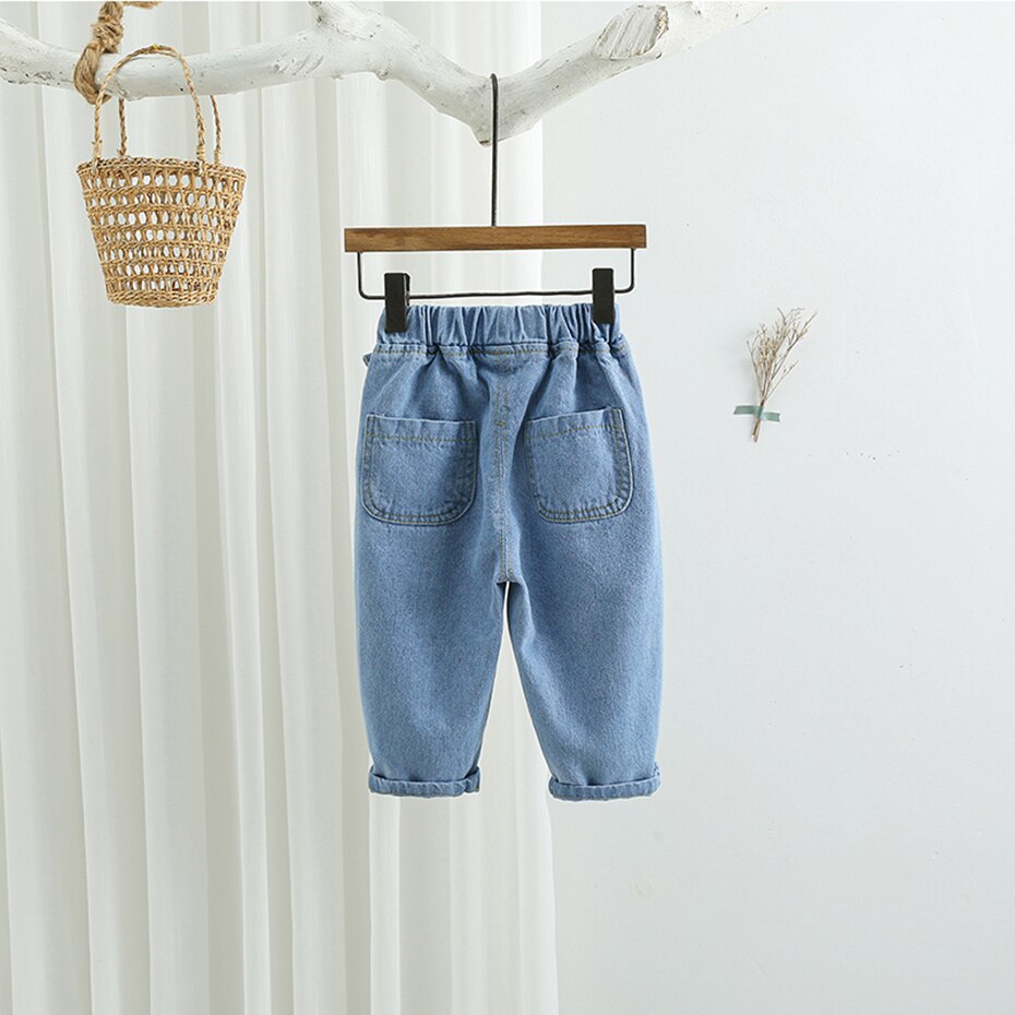 Girls Jeans Pockets Kids Girl Jeans Spring Autumn Kids Jeans Casual Style Children's Jeans Clothes