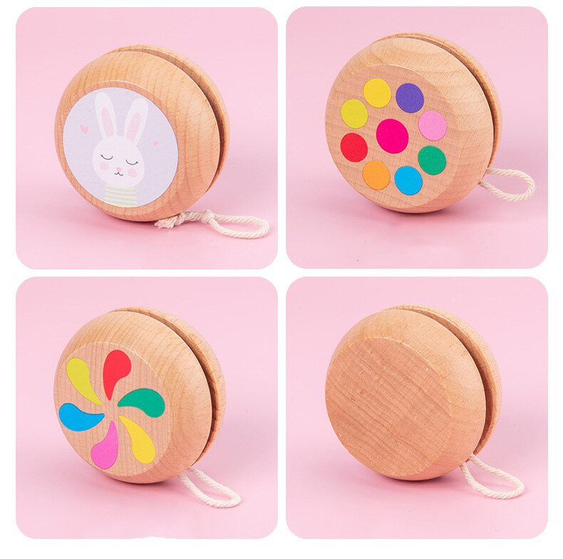 Bambini Yo-Yo Yo-Yo Carino immagini di Animali di Legno Yo-Yo Giocattoli Interessante Creativo Yo Yo Giocattoli Per I Bambini di legno Yoyo Palla