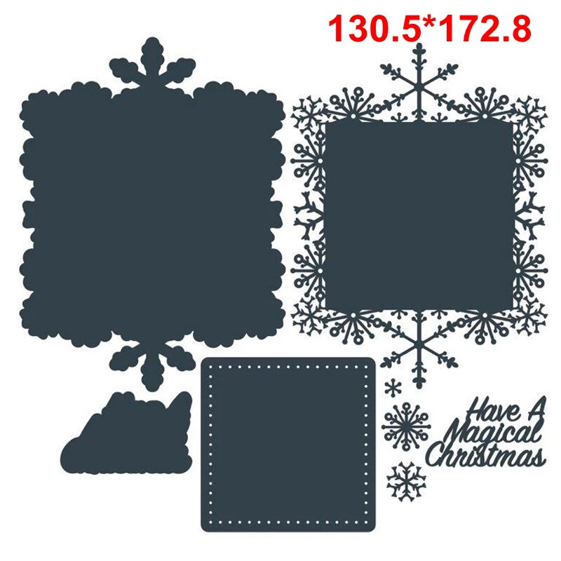 Flourishing Border Frame Metal Cutting Dies Frame&Stars&Phrases Die Cuts For Card Making DIY Embossed Crafts Cards