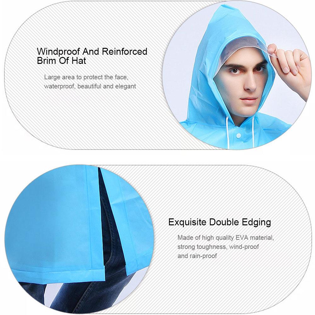 Rainproof Protective Isolation Gown Thickened Waterproof Rain Poncho Coat Adult Clear Transparent Camping Hoodie Rainwear Suit