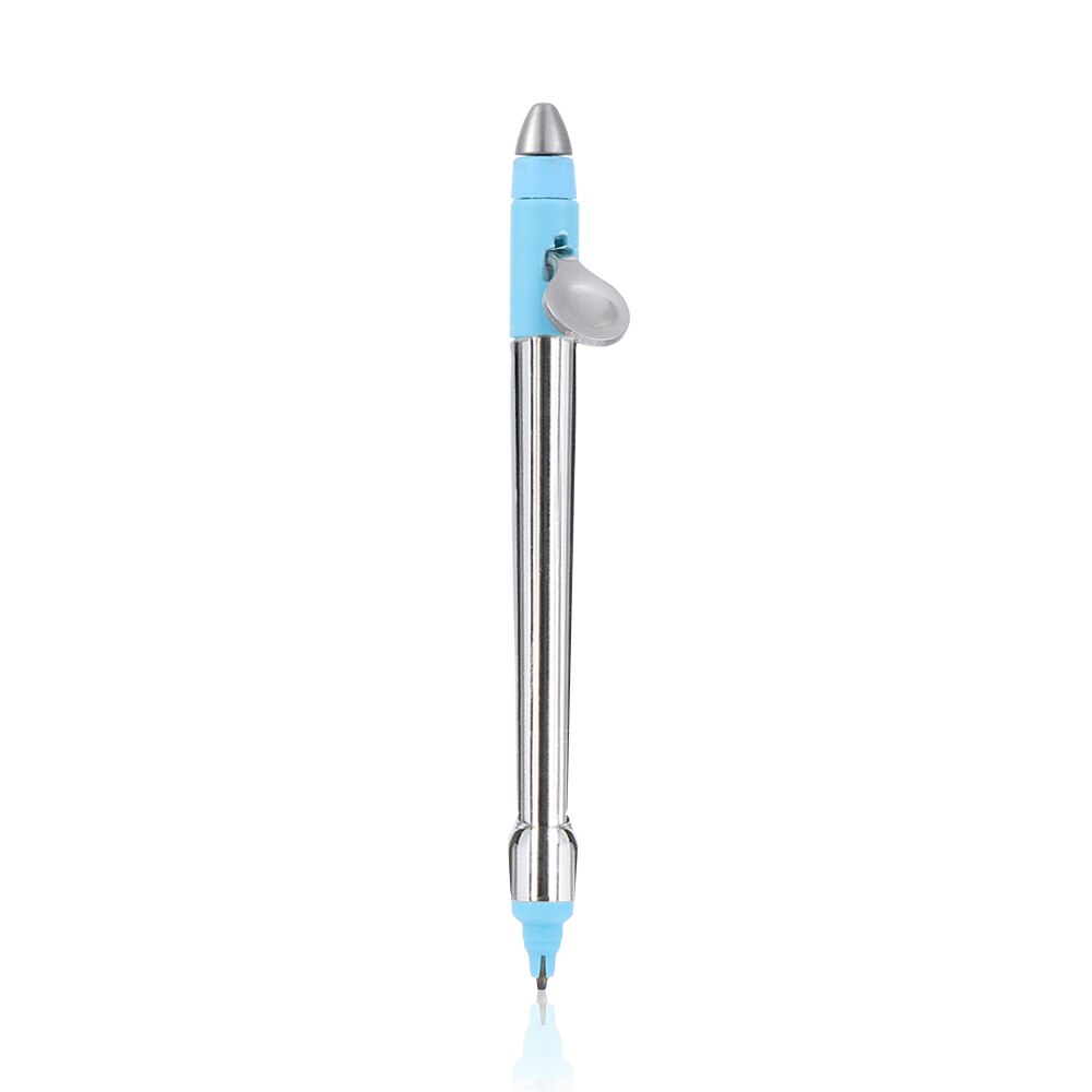 Acrílico duplo-cabeça broca ponto caneta pintura diamante ferramenta bordado acessórios multi-função ponto broca unha arte caneta: Blue Pen