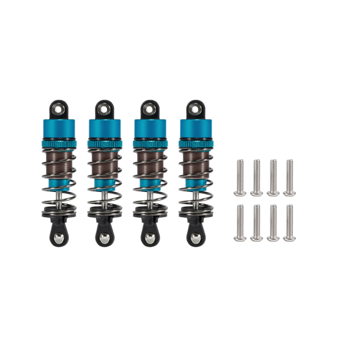Amortiguador lleno de aceite roscado de 52-120mm para 1/10 RC Truggy Buggy en coches de derrape de turismo por carretera LC Racing Absima piezas de mejora: Gris claro