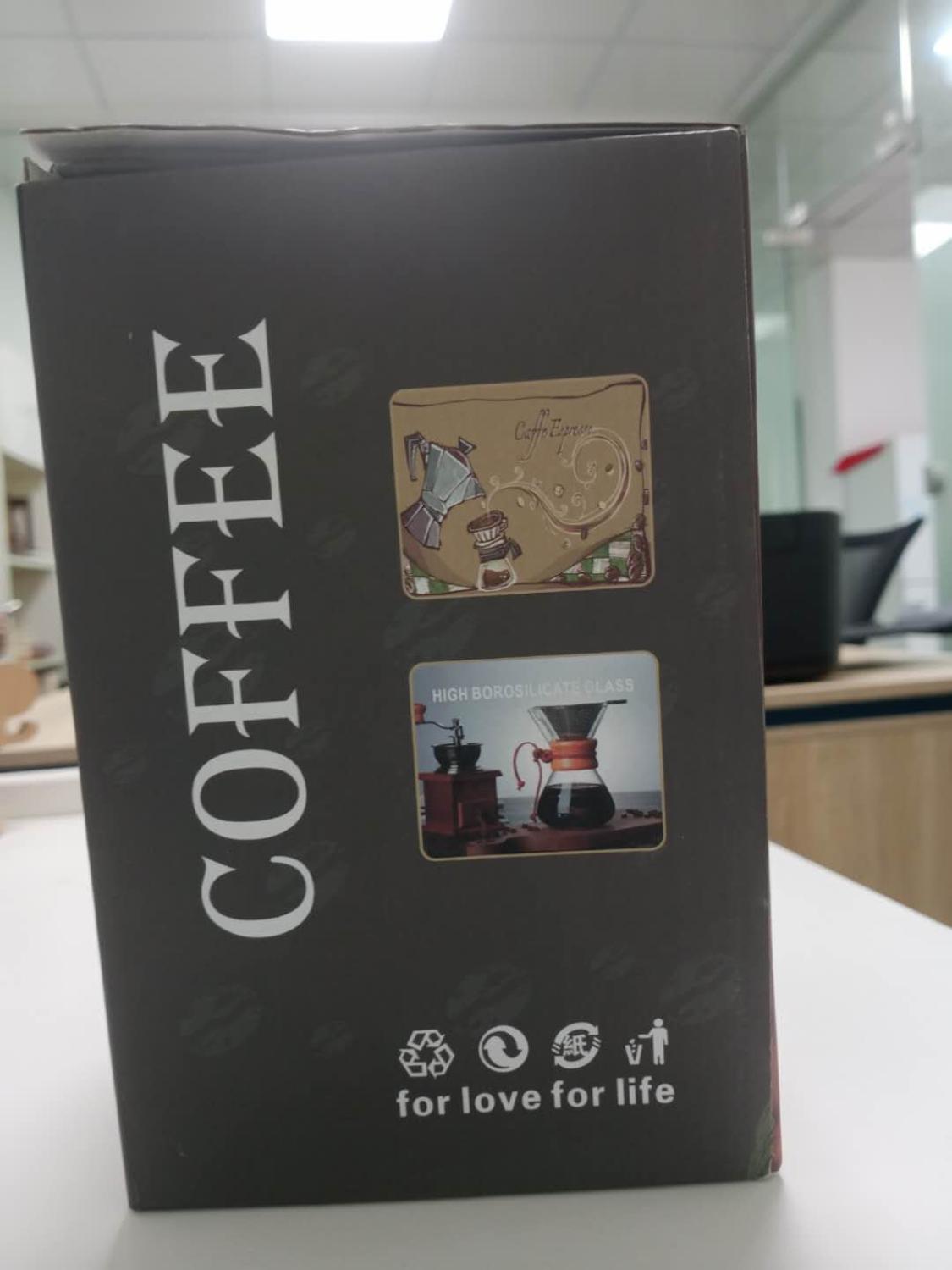 Chemix enkel kaffekoker, easty til brygge chemeks bærbar kaffetrakter i glass 400ml,  kaffe å gå