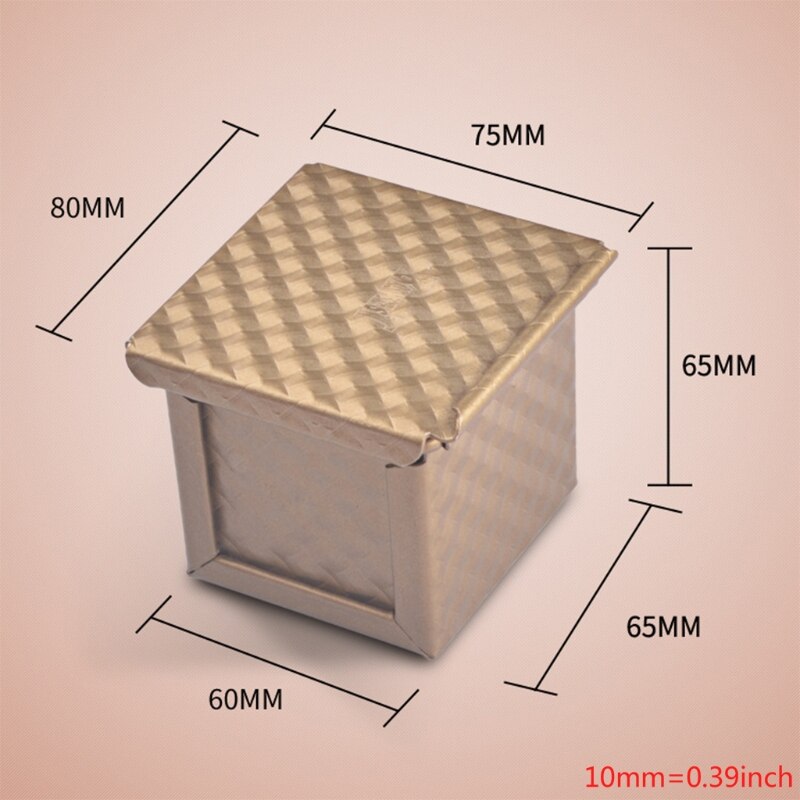 Square Loaf Pan with Lid Toast Mold Bread Pan Pullman Loaf Pan with Cover Non-Stick Mini Water Cube Toast Box