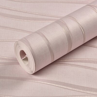 Mode Roze Beige Licht Blauw Gestreept Behang 3D Moderne Woonkamer Non Woven Geweven Streep Wall paper Rolls voor Slaapkamer: 1071