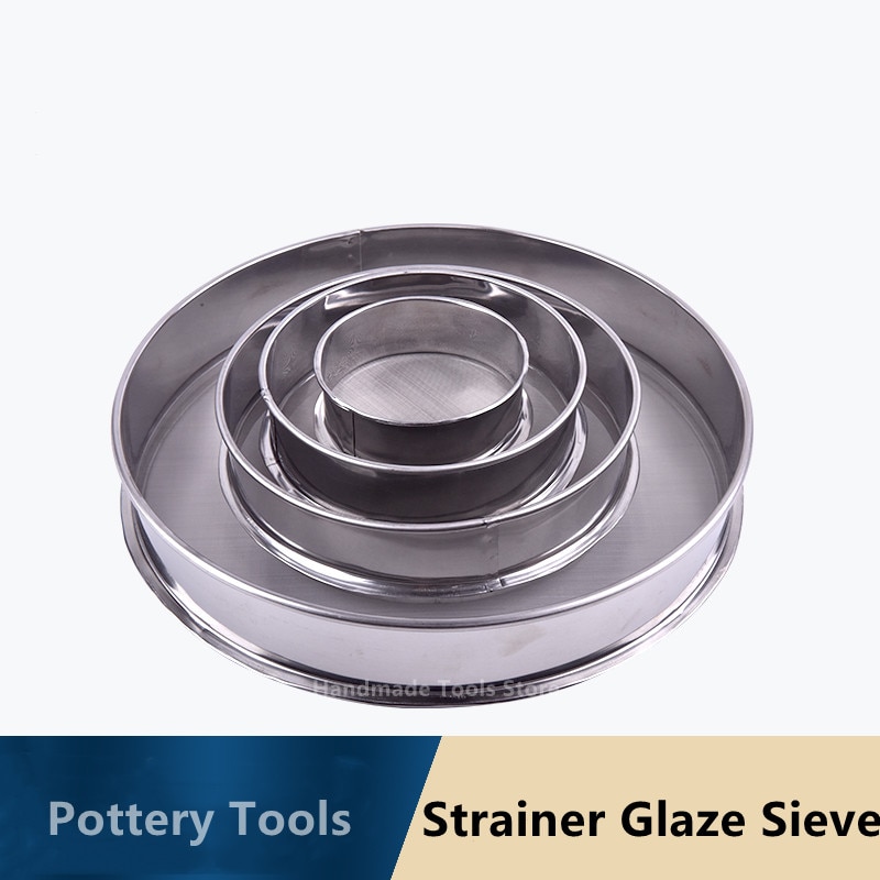 Pottery Art Stainless Steel Glaze Filter Sieving Screen Ceramic Glaze Slurry Sieve Mesh Pigment Mud Filter Polymer Clay Tools