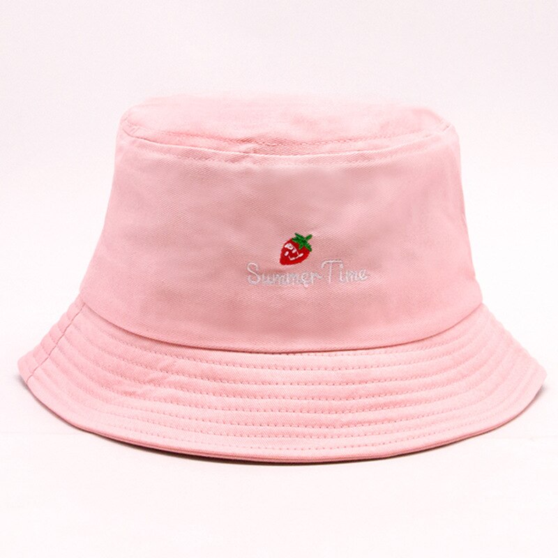 Chapeau de poisson unisexe | Noir blanc jaune été femmes hommes Couple chapeaux unisexe, casquette Hip Hop, chapeau seau Panama protection solaire, chapeaux de pêcheur: Summer Time pink