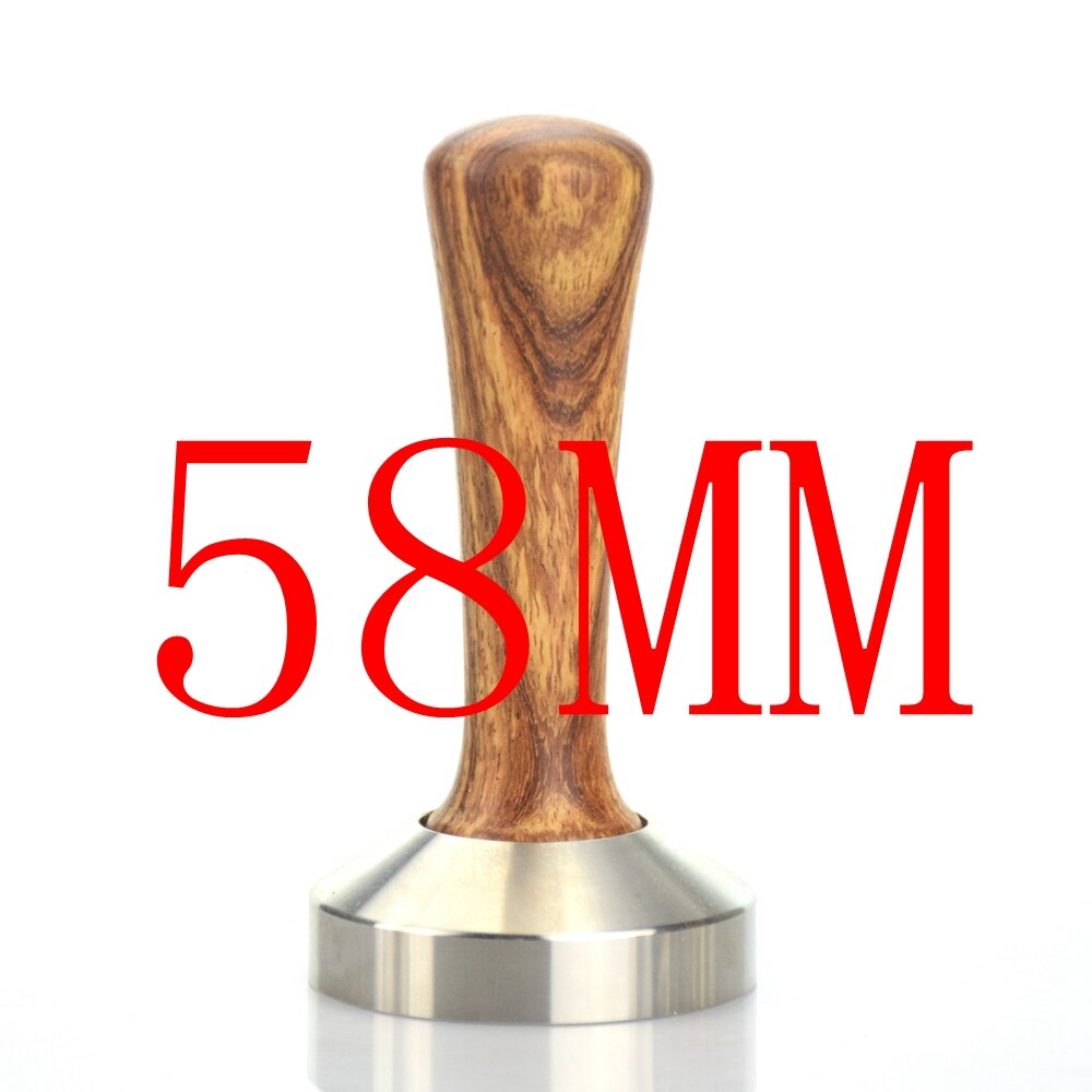 Ecocoffee Rosewood Coffee Tamper 58MM Simple Espresso Coffee Maker 304 Stainless Steel Profilter Hammer: Plum