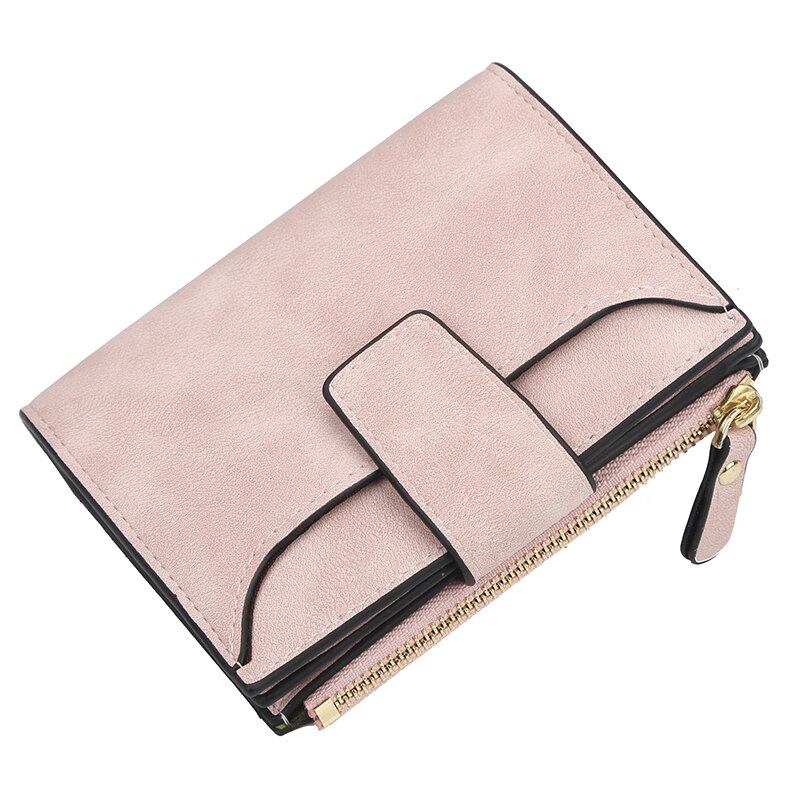 PU Leather Women Wallet Hasp Small and Slim Coin Pocket Purse Women Wallets Cards Holders Luxury Brand Wallets Purs: pink