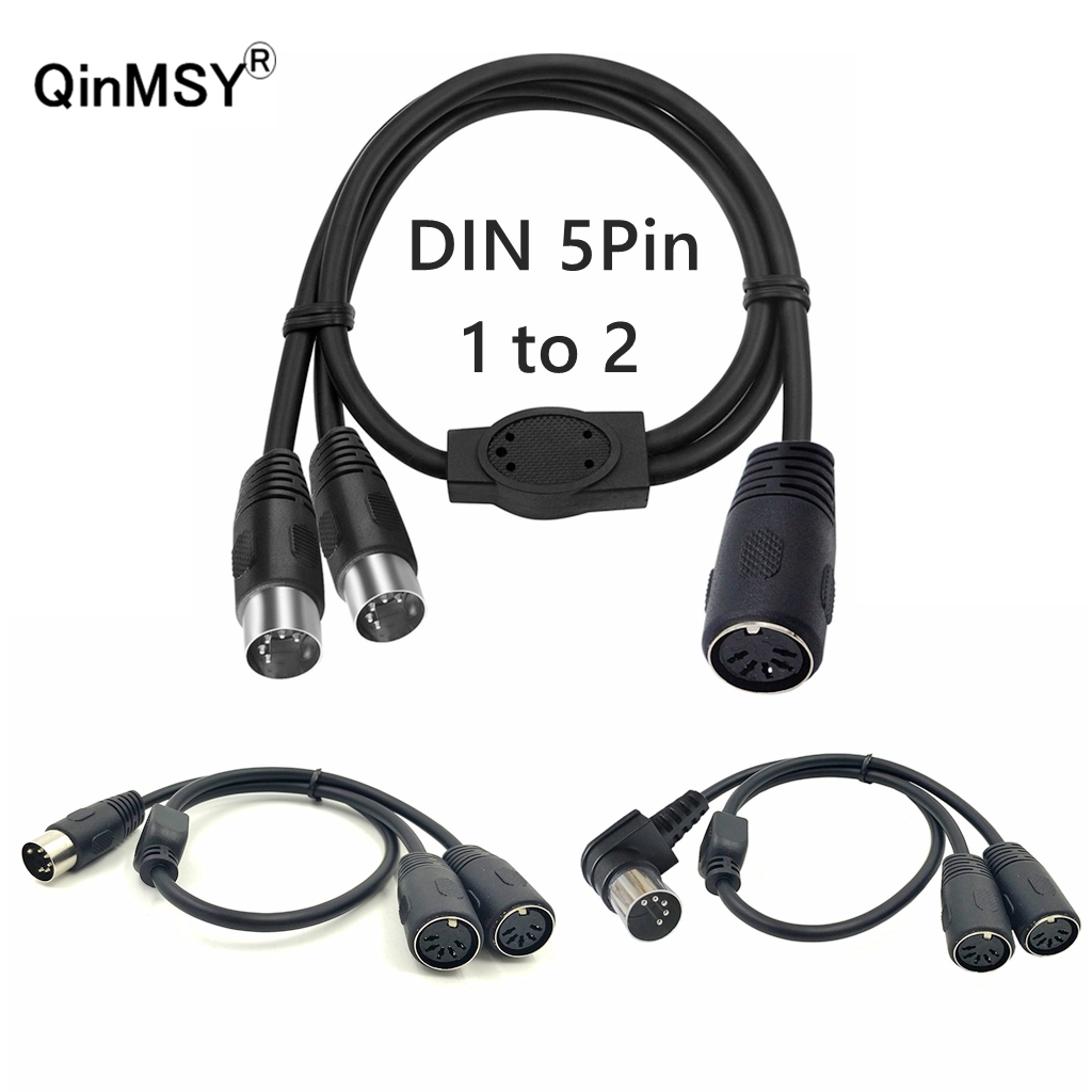 Midi Din 5pin Splitter Y Adapter Midi 5 Pin Mannelijk Naar Dubbel 2 X Din-5 Vrouwelijke Extensie Audio Midi Keyboard Synthesizer Elektrisch